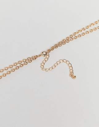 ASOS Curve DESIGN Curve body chain with filigree charms in gold