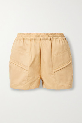 low rise twill shorts