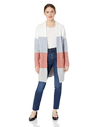 Ella Moss Womens Kimberly Striped Cardigan Sweater