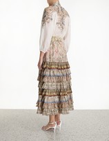 Thumbnail for your product : Zimmermann Freja Tiered Maxi Skirt