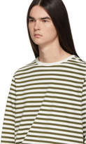 Thumbnail for your product : Frame Off-White and Khaki Stripe Classic Long Sleeve T-Shirt
