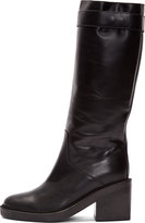 Thumbnail for your product : Helmut Lang Black Leather Schist Slouch Boots