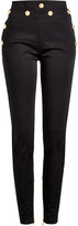 Thumbnail for your product : Balmain Cotton Blend Pants with Embossed Buttons