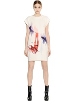 Thumbnail for your product : MSGM Face Printed Viscose Jersey Dress