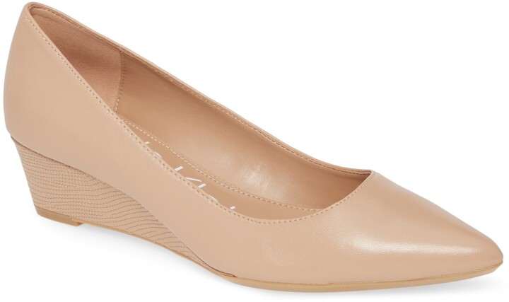 vachya pointy toe wedge pumps