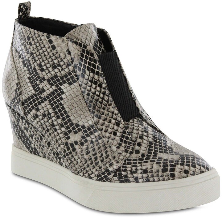 snake wedge sneakers