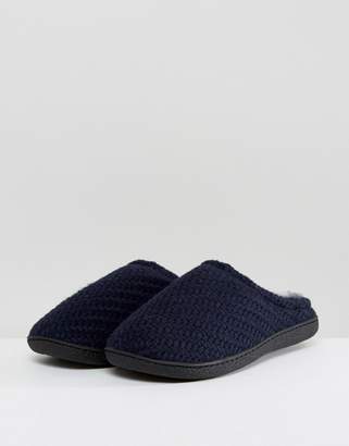 Dunlop Knitted Slip On Slippers