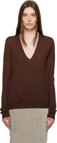 Brown V-Neck Sweater 