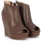 Thumbnail for your product : Jeffrey Campbell Tronchetto Tick In Pelle Marrone
