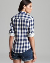 Thumbnail for your product : JACHS Girlfriend Shirt - Mae Light Flannel Plaid Button Down
