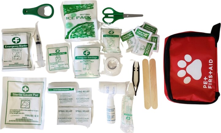 Jojo Modern Pets Comprehensive 40-Piece Pet Travel First Aid Kit for Emergencies, Safety, & Adventure