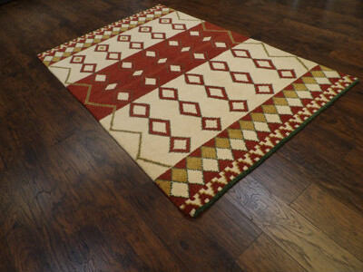Isabelline Armalla One-of-a-Kind 5' x 7'10\ Area Rug in Red/Yellow/Beige