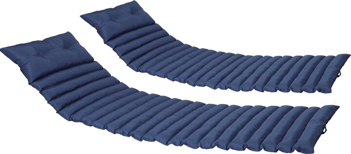 Streamdale Furniture Navy Blue Outdoor Lounge Chair Cushion Set