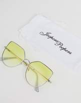 Thumbnail for your product : Jeepers Peepers oversized cat eye sunglasses with yellow lens