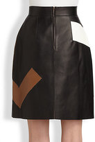 Thumbnail for your product : Fendi Leather Maxi F Skirt