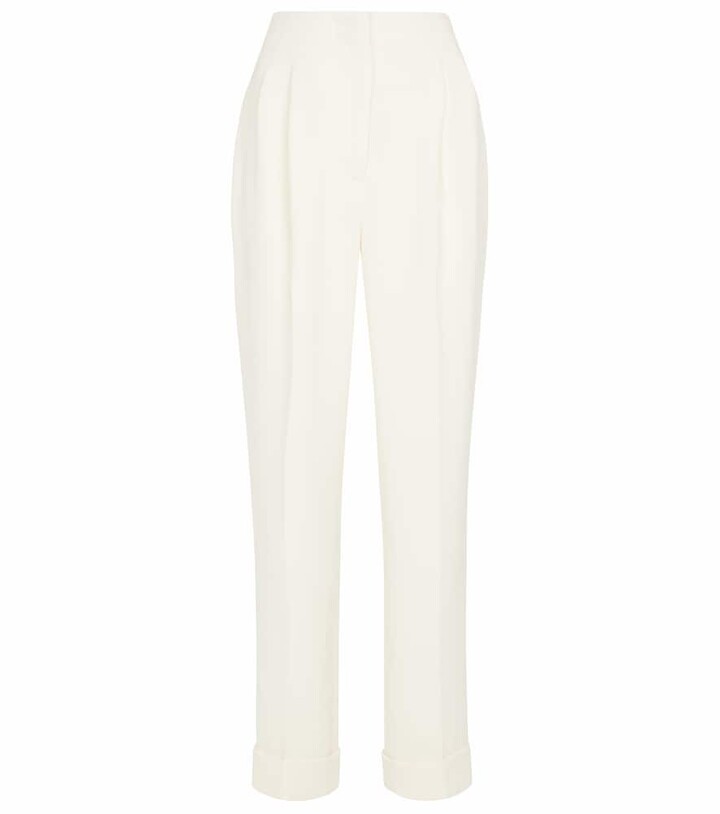 Emilia Wickstead Gus crepe tapered pants - ShopStyle