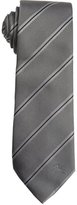 Thumbnail for your product : Burberry steel grey silk striped pattern tie