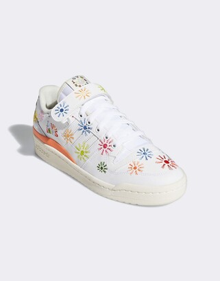 adidas Pride Forum sneakers in white with all over print - ShopStyle