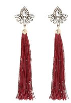 Thumbnail for your product : Charlotte Russe Embellished Tassel Earrings