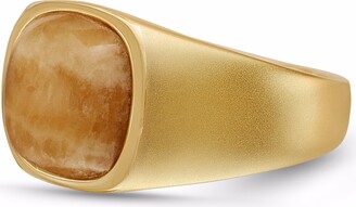 LMJ - Yellow Lace Agate Stone Ring