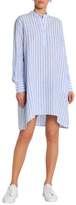 Thumbnail for your product : Iris & Ink Striped Linen And Cotton-blend Mini Shirt Dress