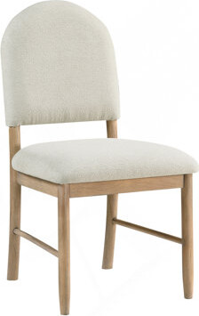 One Allium Way Natural Finish Dining Side Chairs Set Of 2 Fabric Upholstered Seat Back Classic Luxury Dining Room Furniture