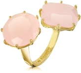 Thumbnail for your product : Les Nereides Powder Pink Two Stones Diamantine Collection Ring