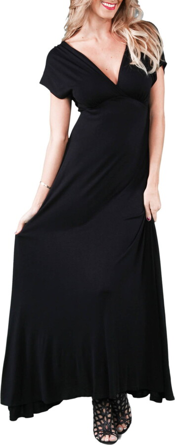 24/7 Comfort Apparel Women’s Faux Wrap Maxi Dress