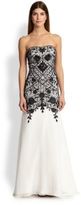 Thumbnail for your product : Sue Wong Floral Embroidery Gown