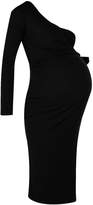 Thumbnail for your product : boohoo Maternity One Shoulder Tie Midi Dress