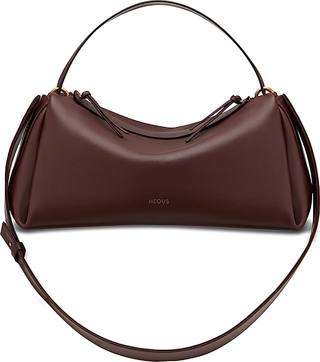 Women's Scorpius Leather Shoulder Bag - Dark Chocolate