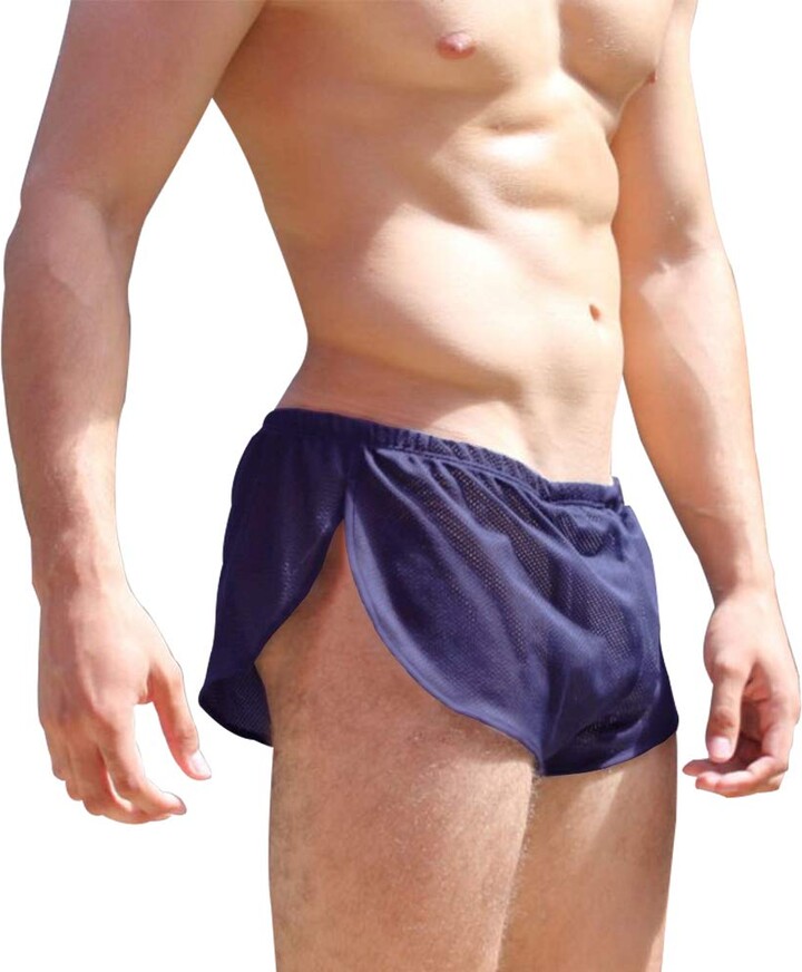 Gymape Men's Split Side Short Shorts Sexy Breathable Large Split Sides