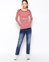Thumbnail for your product : Ganni Timeless Jersey Top in Breton Stripe