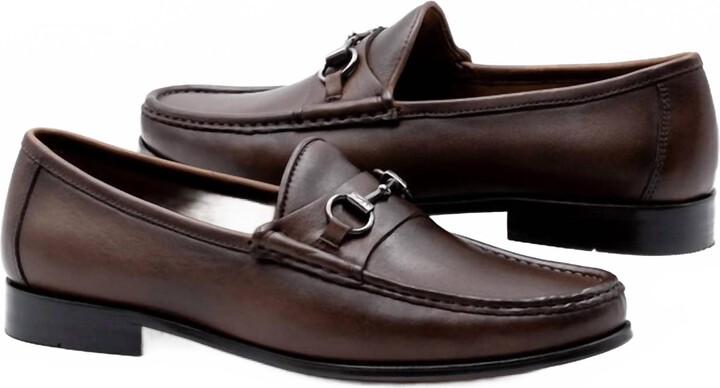 Martin Dingman Men's Bermuda Braid Bit Loafers In Chocolate