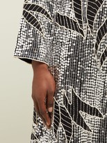 Thumbnail for your product : Dodo Bar Or Clara Floral Sequinned And Beaded Shift Dress - Silver