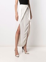 Thumbnail for your product : BEVZA High-Rise Asymmetric Skirt