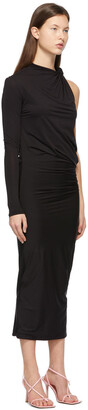 Sportmax Black Single-Shoulder Twist Dress