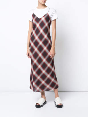 Vince checked cami dress