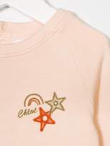 Thumbnail for your product : Chloé Kids rainbow star logo embroidered sweatshirt