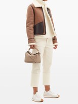 Thumbnail for your product : Loewe Puzzle Small Grained-leather Cross-body Bag - Beige Multi