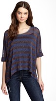 Thumbnail for your product : Sloane Rouge Sheer Stripe Jersey Blouse