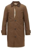 Thumbnail for your product : Burberry Vintage-check Insert Cotton-gabardine Overcoat - Mens - Khaki