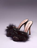 Thumbnail for your product : Agent Provocateur Loleata Mules Ivory