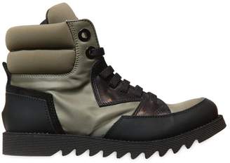 Bruno Bordese Next Generation Leather & Canvas High Top Sneakers