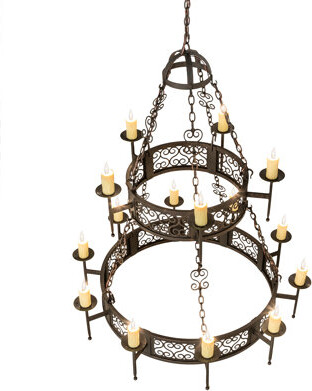 2nd Ave Lighting Toscano 48"W 15 Light Two Tier Chandelier