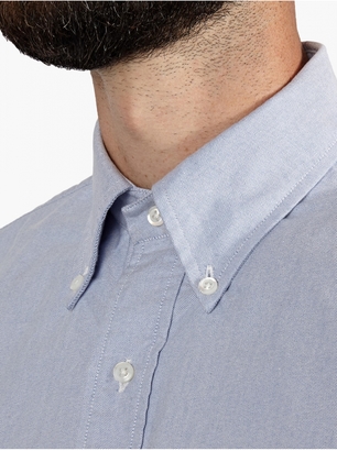 Thom Browne Men's Blue Cotton Oxford Shirt