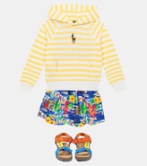 Thumbnail for your product : Polo Ralph Lauren Kids Striped cotton hoodie
