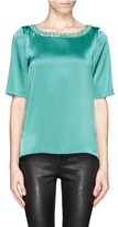 Thumbnail for your product : Nobrand High-low jewel embellished top