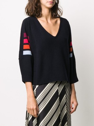 Paul Smith Contrasting Stripe Cropped Jumper