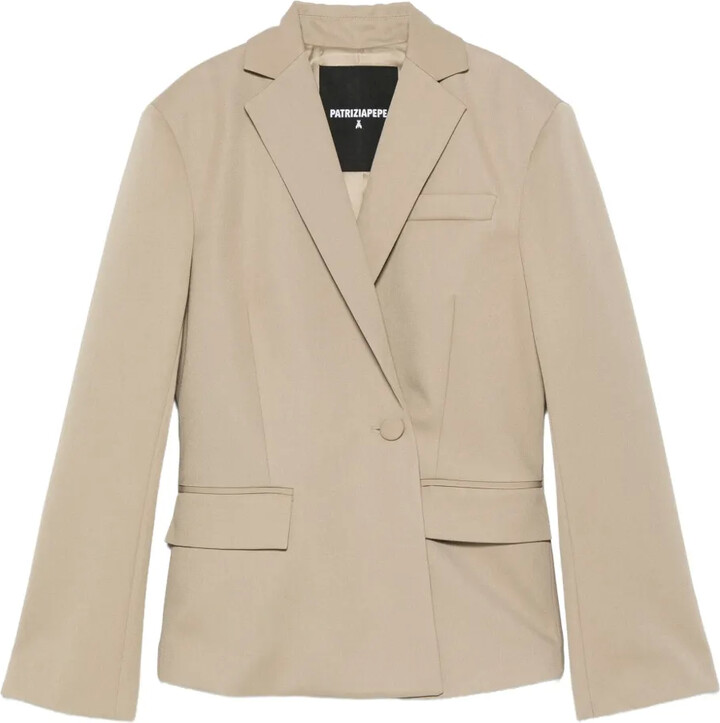 Patrizia Pepe Asymmetrical Single-Button Blazer